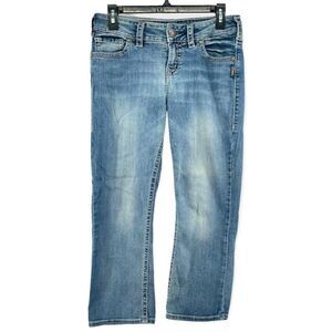 Silver Jeans Suki Mid Capri Western Glove Works Women’s Denim Jeans Size 29